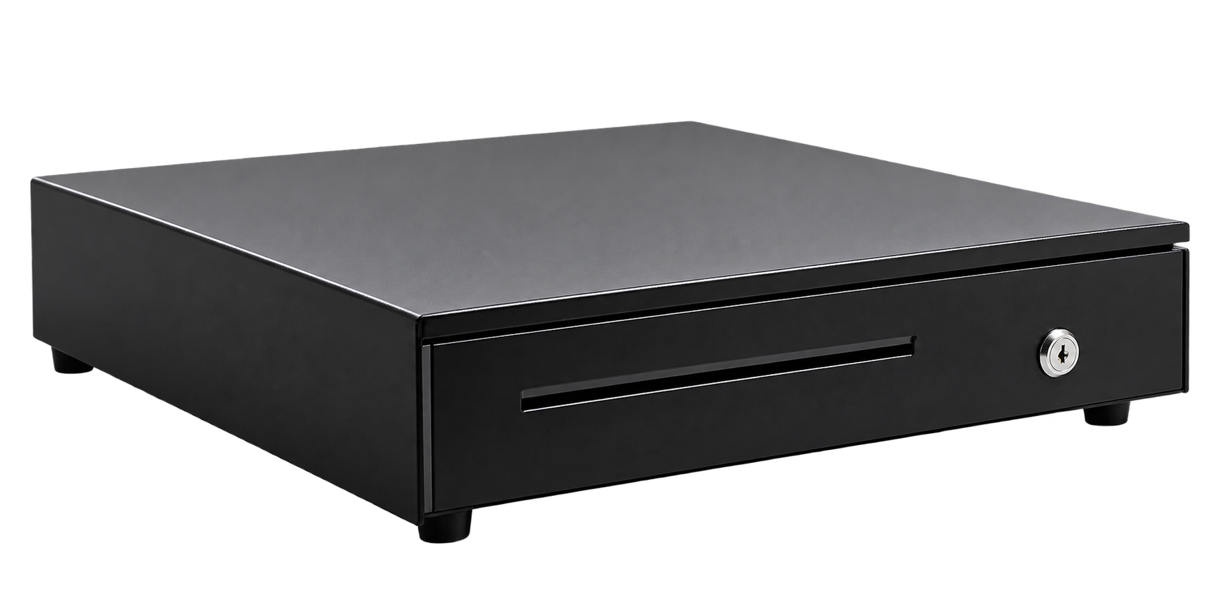 Heavy-duty black cash drawer