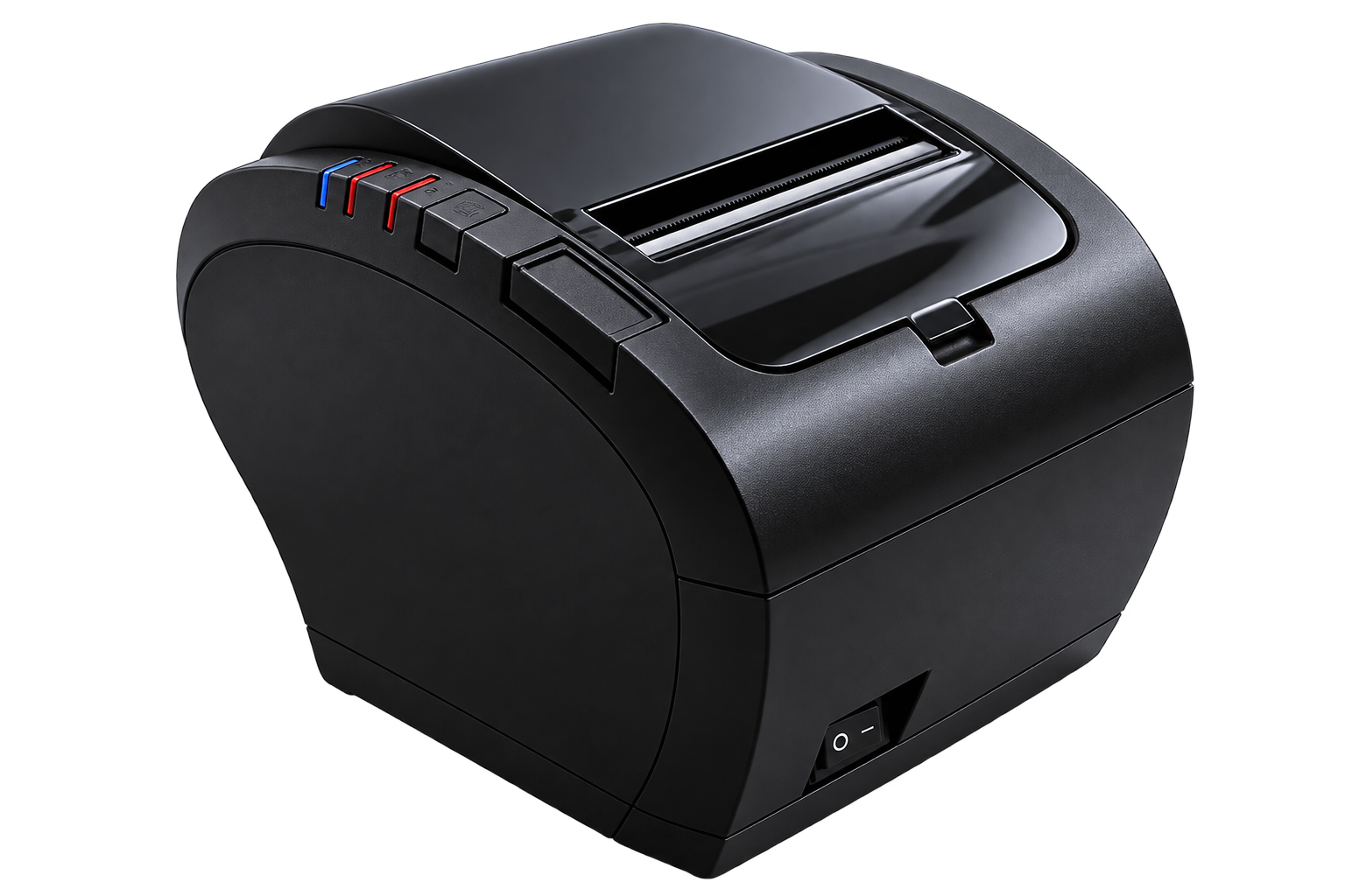 Black high-speed thermal receipt printer