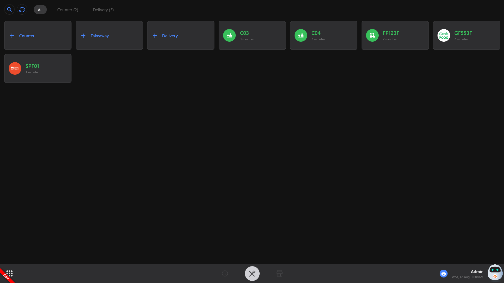 FeedMe POS order screen